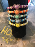 Pulseras corazones niñas