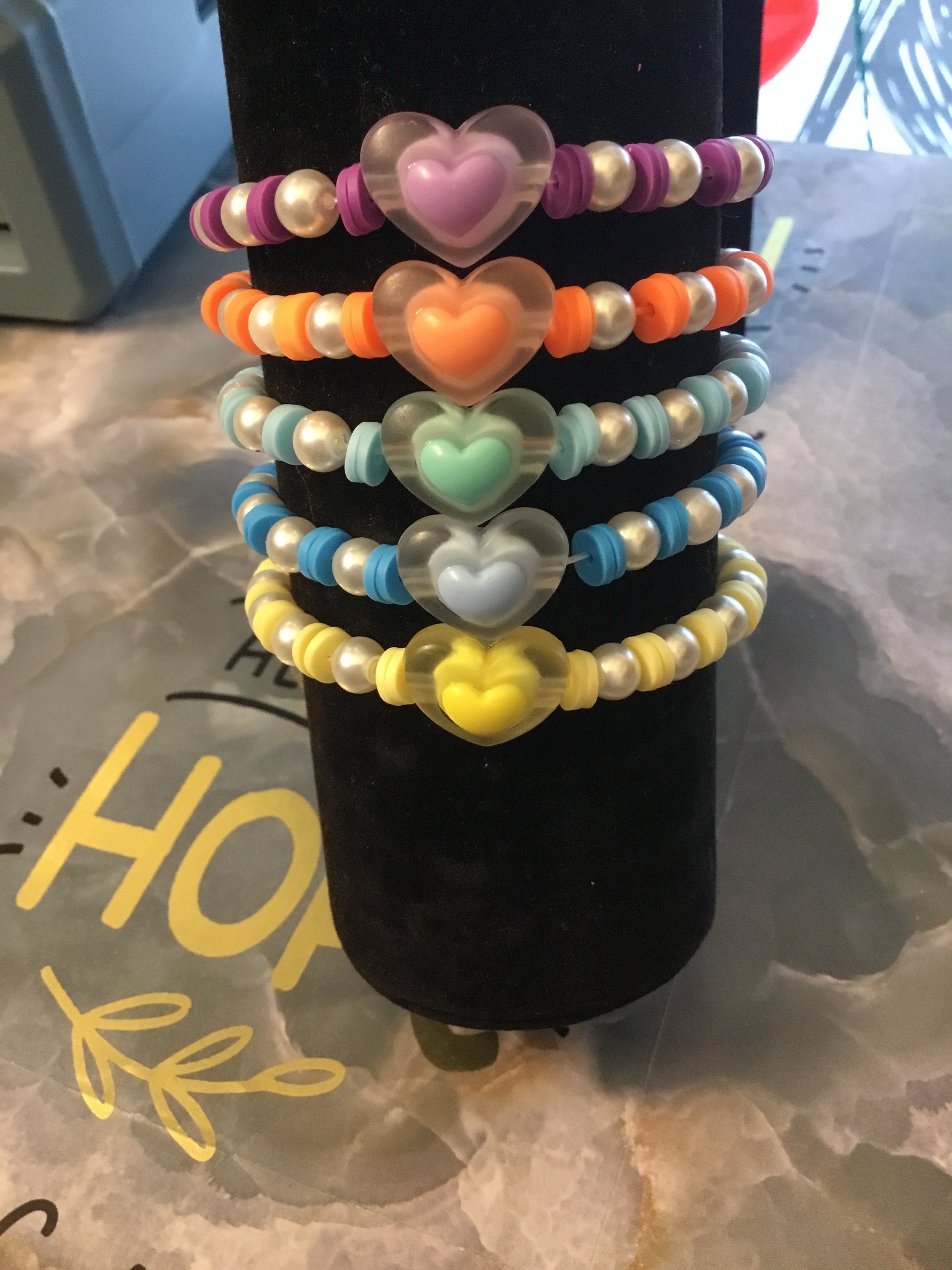 Pulseras corazones niñas