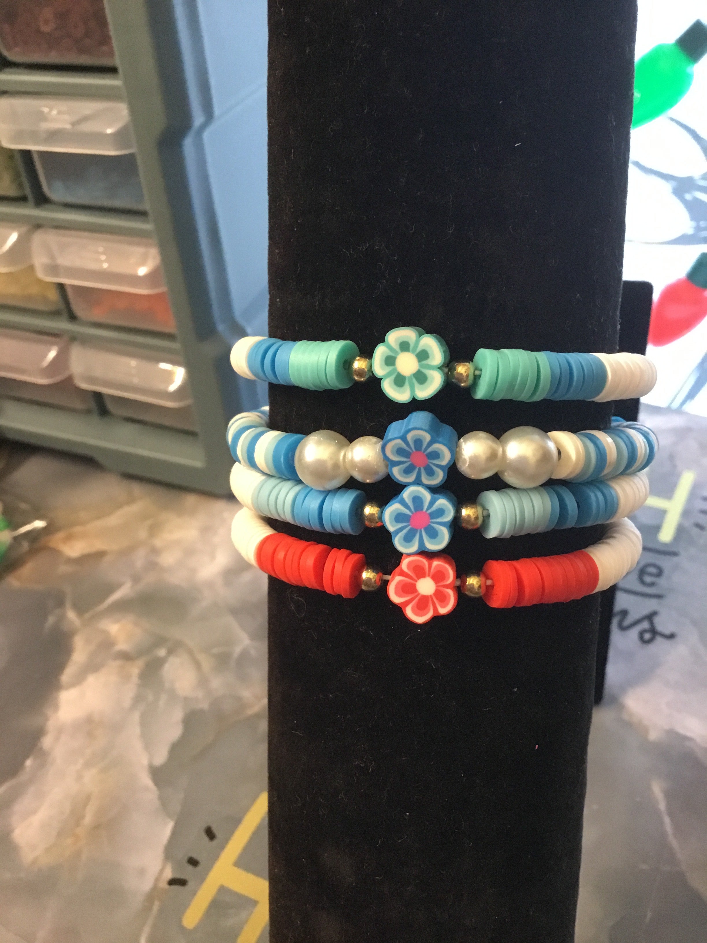 Pulseras flores